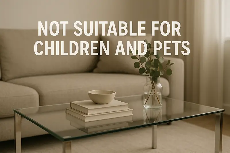 glass table is not suitable for childen and pets family