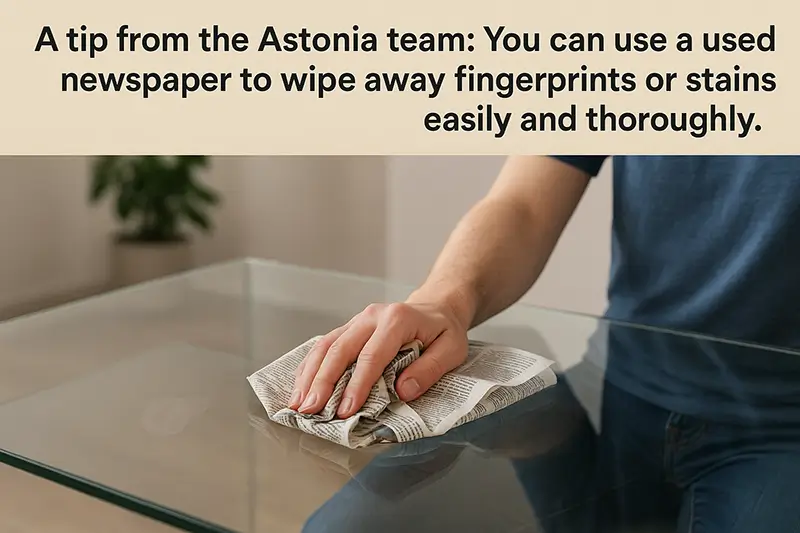 wipe off finger print with newspaper