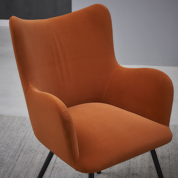DC1040 modern dining chair with velvet fabric upholstery
