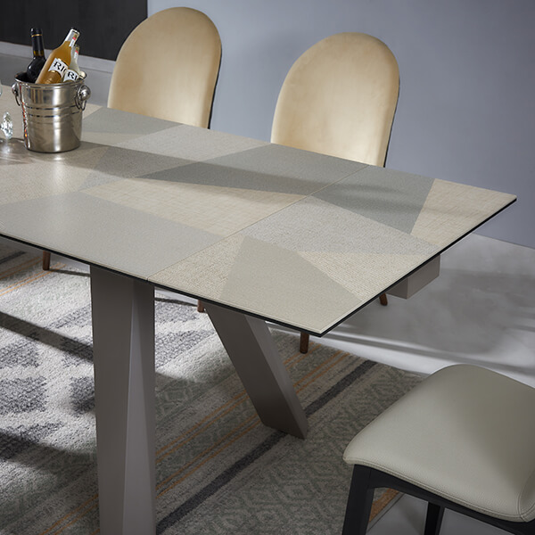 dt8872 modern ceramic table with metal frame