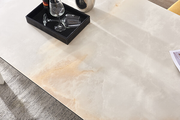 DT8877 extendable with marble texture ceramic tabletop