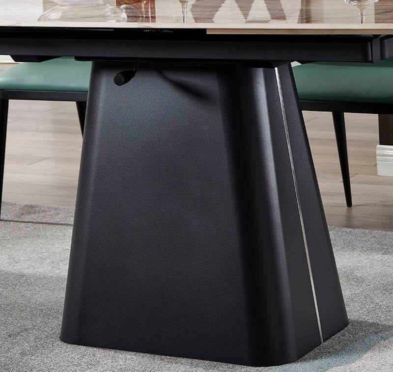 DT8950 ceramic table with metal pedestal base
