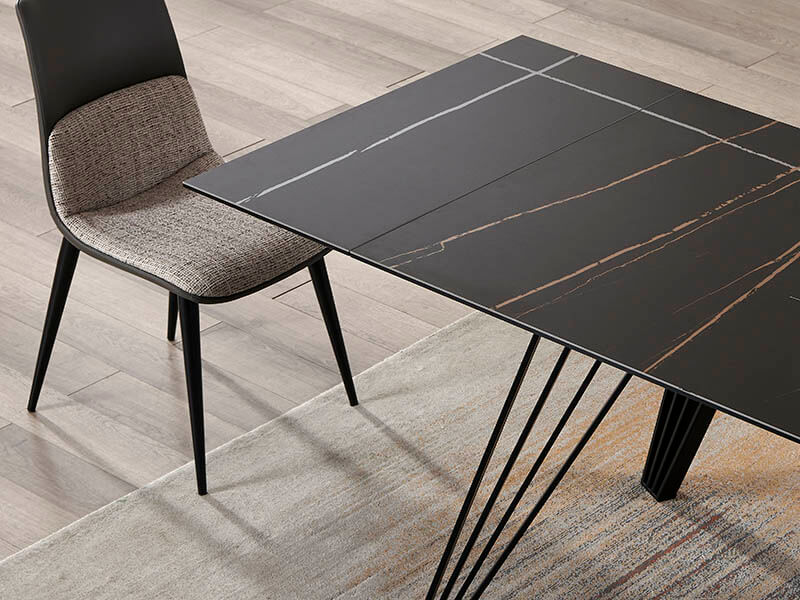 DT8954-tavolo moderno-piano in ceramica-dettaglio
