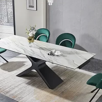 DT8984 tavolo in ceramica con sedie moderne per sala da pranzo