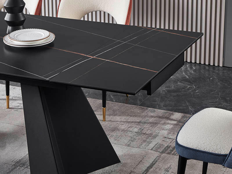DT8975 Extendable Dining Table, Close-Up of One End