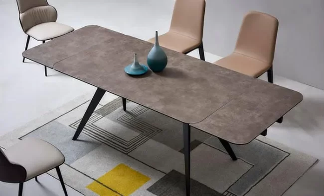 Extendable ceramic dining table DT8911 China manufacturer