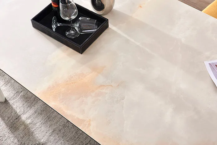 High-Quality Ceramic Table with Marble Texture from China Supplier (Table en céramique de haute qualité avec texture en marbre)