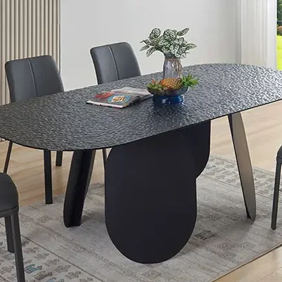 DT9002 mesa de cristal con patas de metal