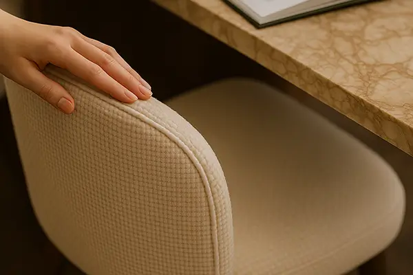 touch and feel the chair quality