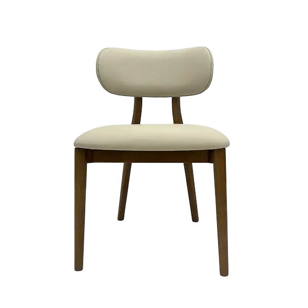DC1237 wooden chair upholstered with PU leather