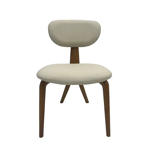 DC1239 wooden chair with PU upholstery