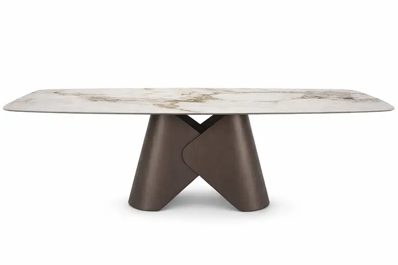 mesa de cerámica con estructura de metal DT9042